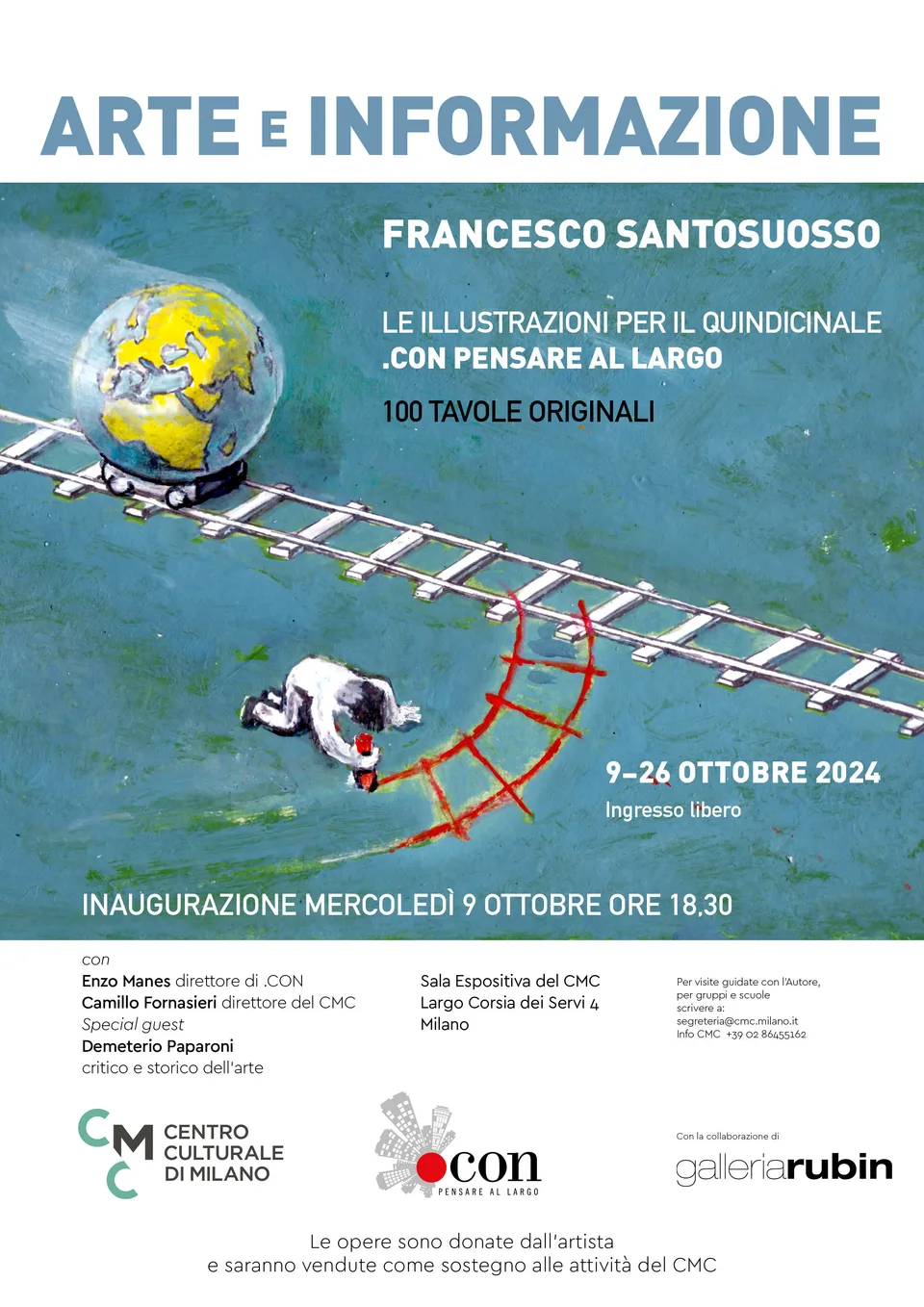 Locandina della mostra Arte e informazione, Centro Culturale di Milano