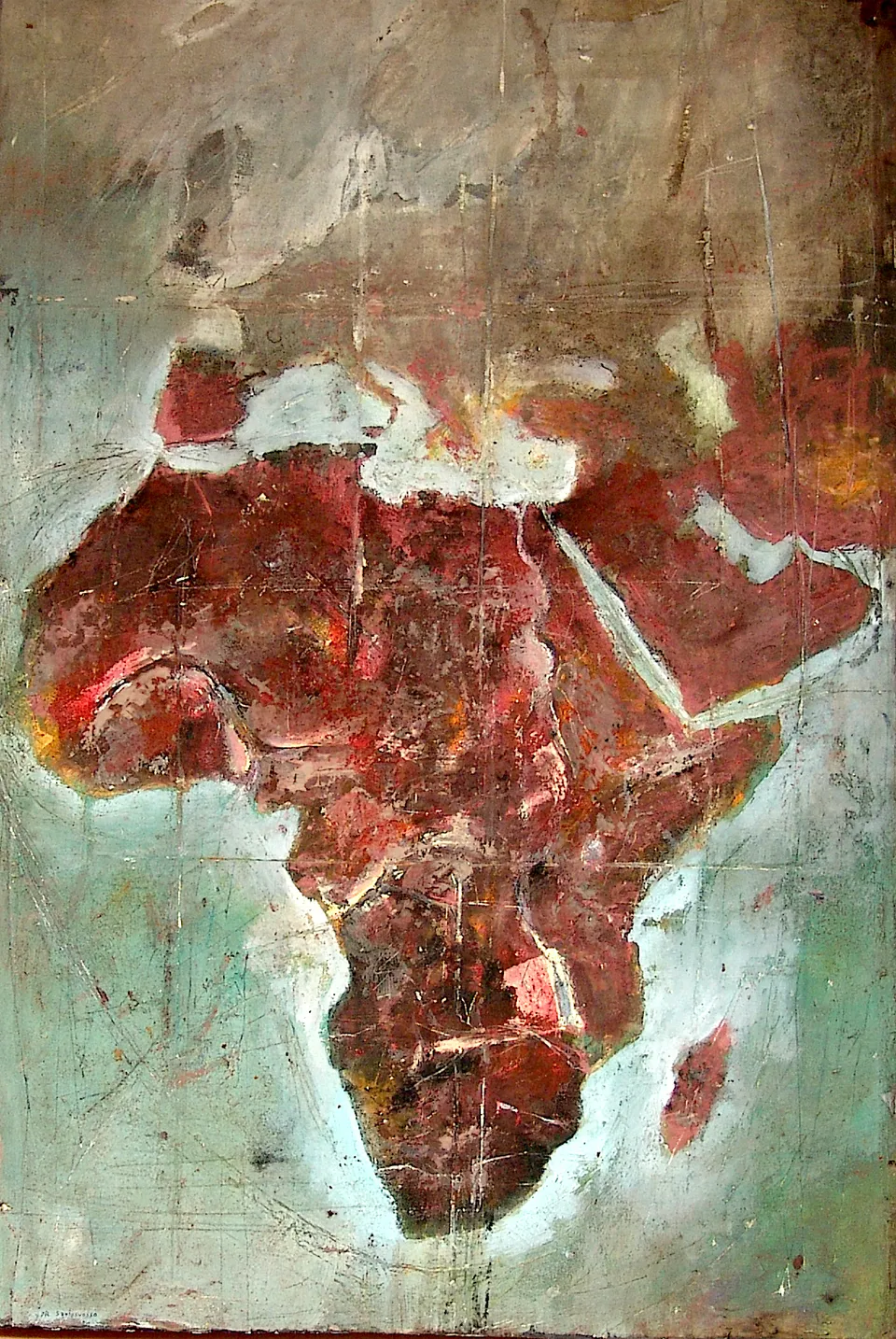 Francesco Santosuosso, Africa, 2025, acrilico su tavola