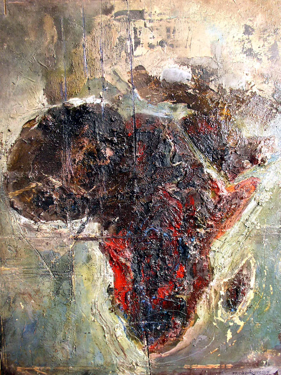 Francesco Santosuosso, Africa, 2004, acrilico su tavola