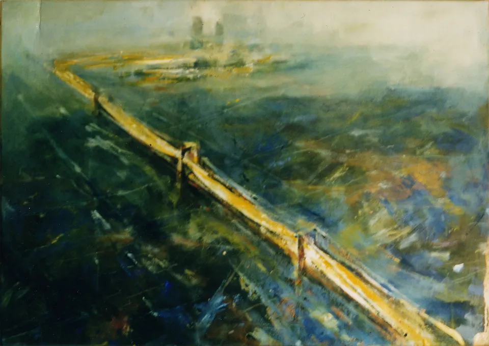 Francesco Santosuosso, Brooklin carta intelata, 2000, 100×140 cm