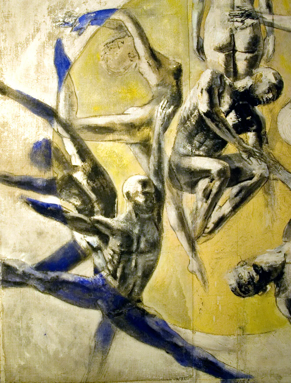 Francesco Santosuosso, Copertina particolare 6 danza contemporanea, 2012, acrilico su legno, 100×100 cm