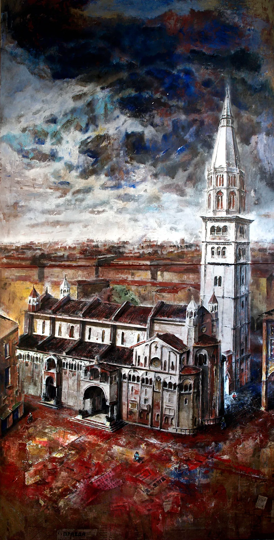 Francesco Santosuosso, Duomo di modena -dittico completo, 240×120 cm