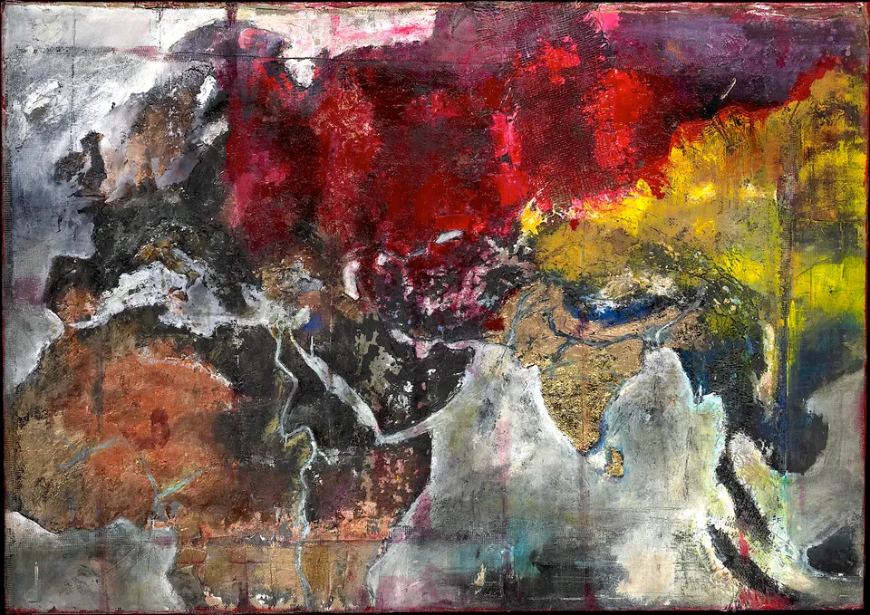 Francesco Santosuosso, Eurasia, 2006, tecnica mista su tavola, 120×120 cm