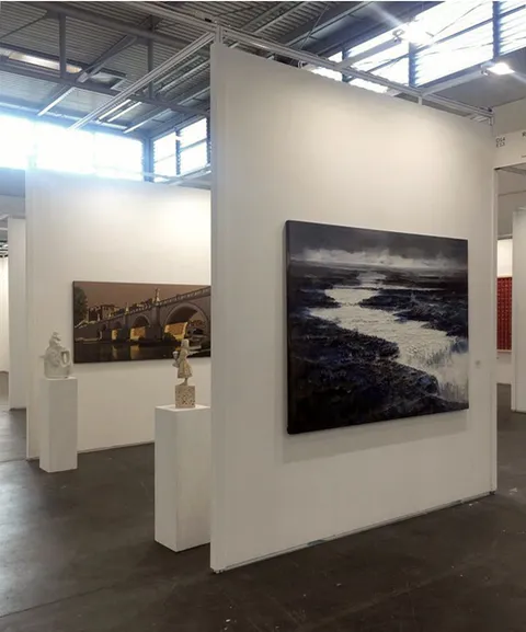 Francesco Santosuosso, Fiera di verona, 2019, olio e acrilico su tela, 210×360 cm