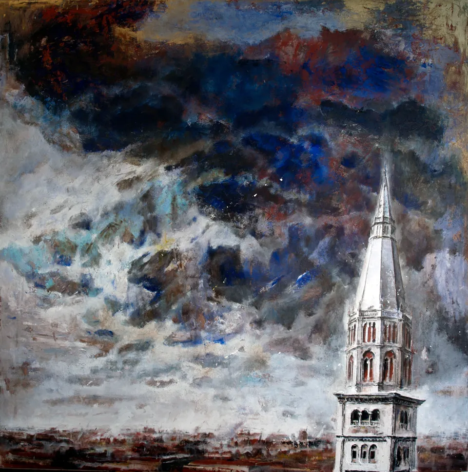Francesco Santosuosso, Ghirlandina, 120×120 cm