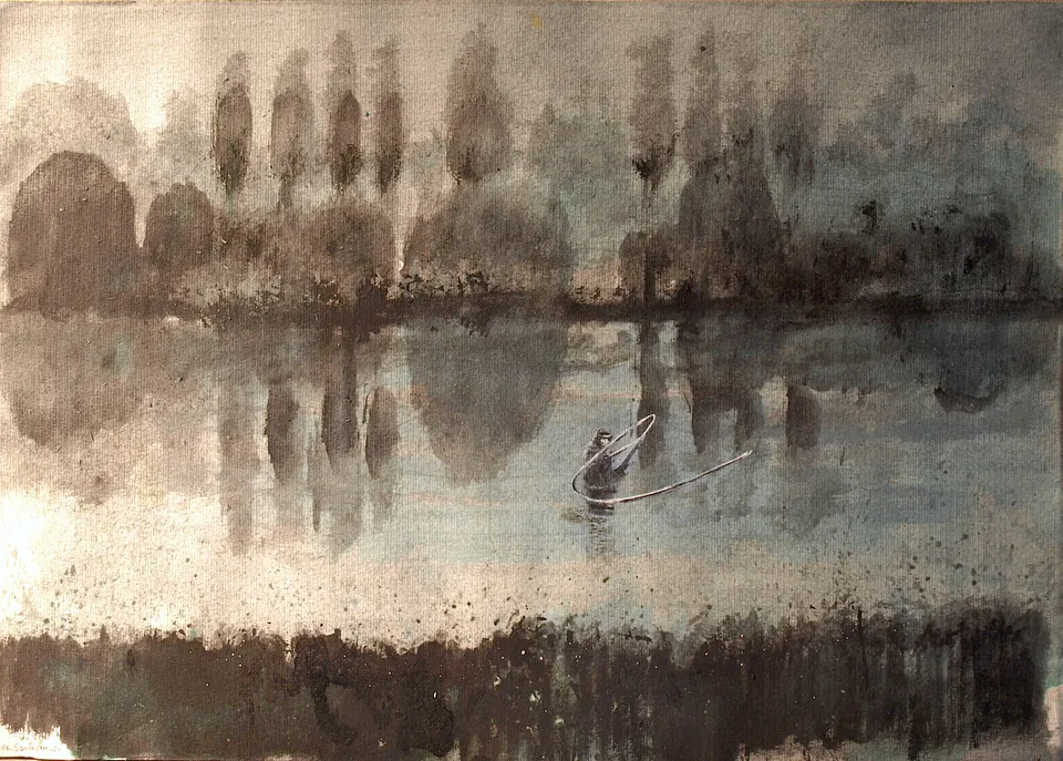 Francesco Santosuosso, Gli insetti del ticino 2, 2024, china su carta, 35×50 cm