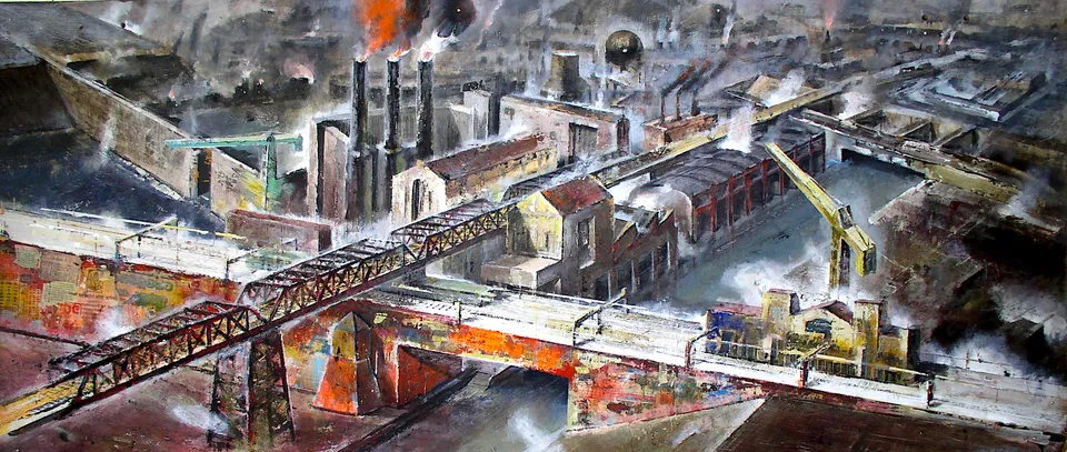 Francesco Santosuosso, I magnifici cantieri di kronstadth, 90×210 cm