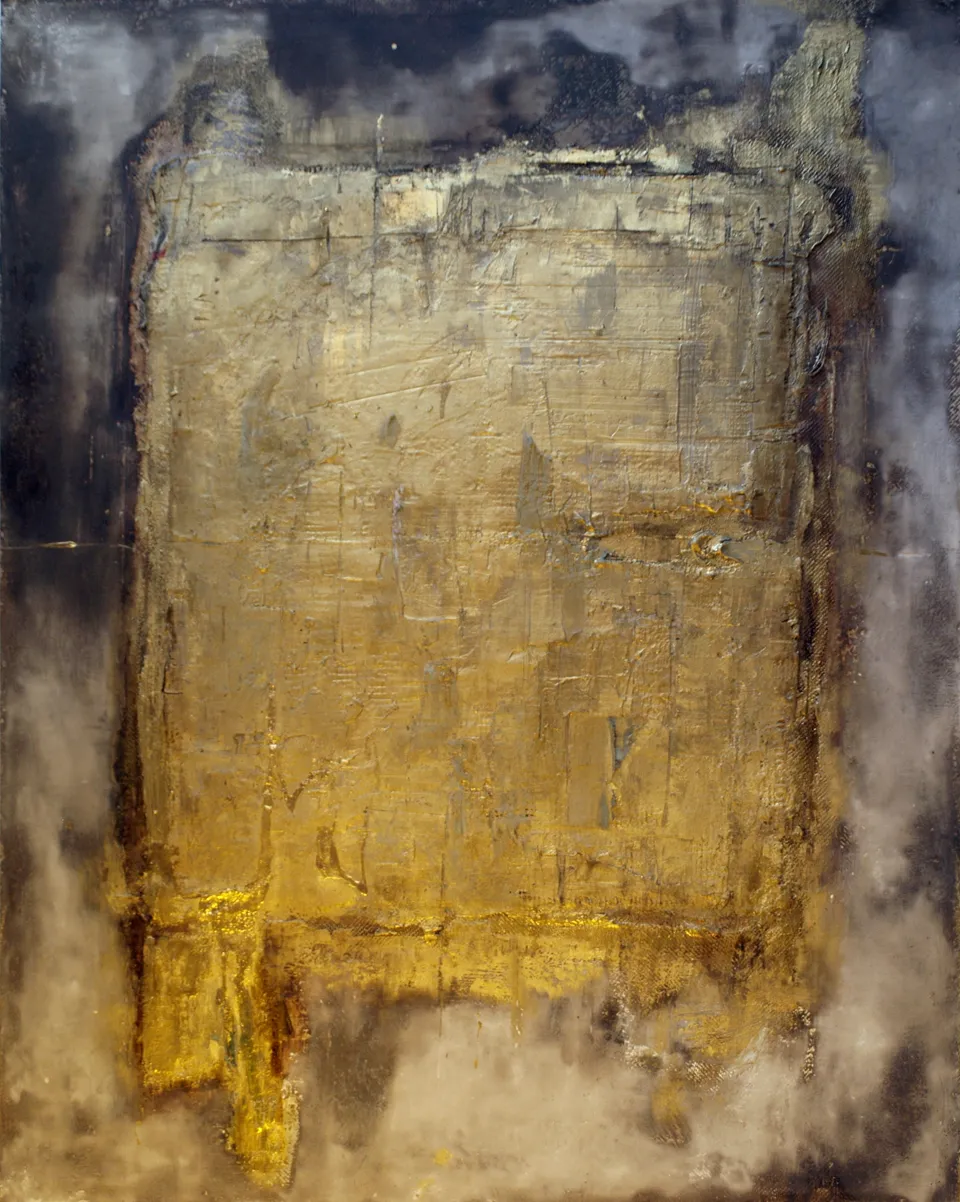 Francesco Santosuosso, Informale oro, 2012, 100×80 cm