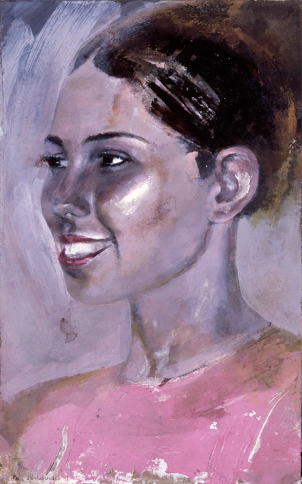 Francesco Santosuosso, Joyce, 2004, olio su tavola, 50×38 cm