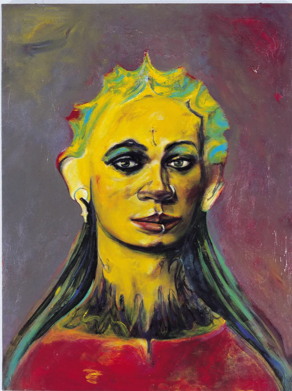 Francesco Santosuosso, La madonna tossica, olio su tela, 90×60 cm