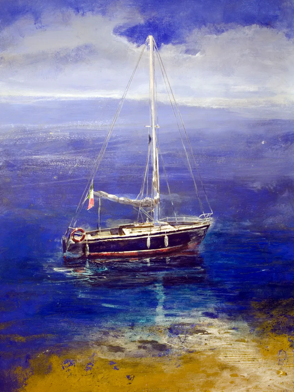 Francesco Santosuosso, La vela della darsena plio su carta