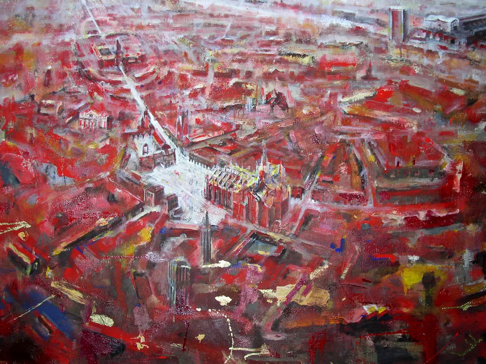 Francesco Santosuosso, Milano, 2003, olio e acrilico su tela
