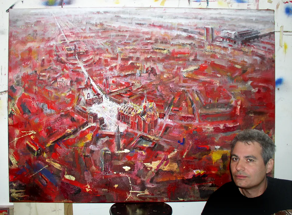 Francesco Santosuosso, Milano, 2003, olio e acrilico su tela