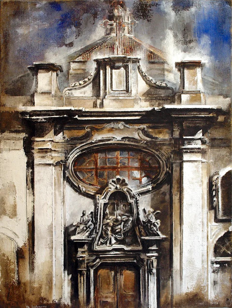 Francesco Santosuosso, Milano, conservatorio, chiesa della passione, 2010, olio su tela, 80×60 cm