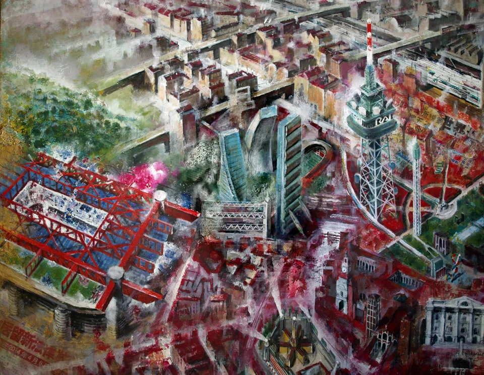 Francesco Santosuosso, MILANO2017,particolare con san siro e citylife e velodromo vigorelli