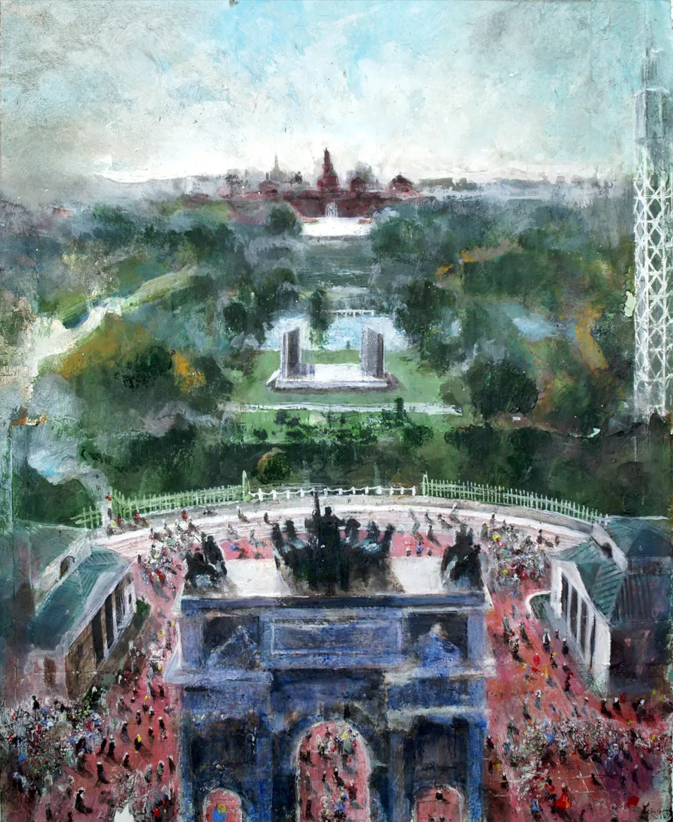 Francesco Santosuosso, Movida 1, 2016, tecnica mista su carta, 31×25 cm