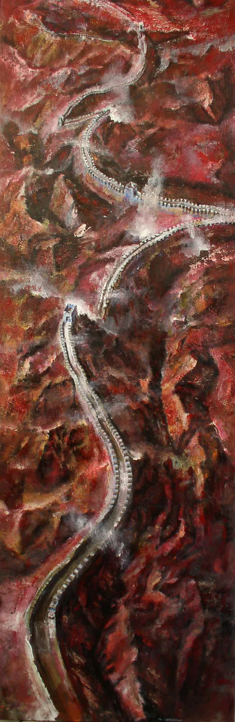 Francesco Santosuosso, Muraglia cinese particolare 1 del dittico, 300×150 cm