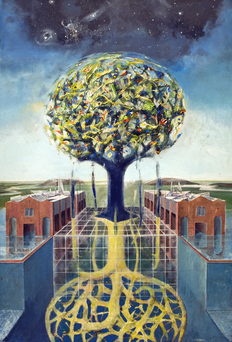 Francesco Santosuosso, Natura-e-territorio, olio, 90×60 cm