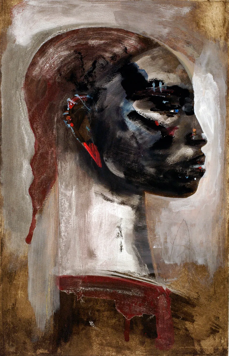 Francesco Santosuosso, Nera 3 carta, 49×32 cm