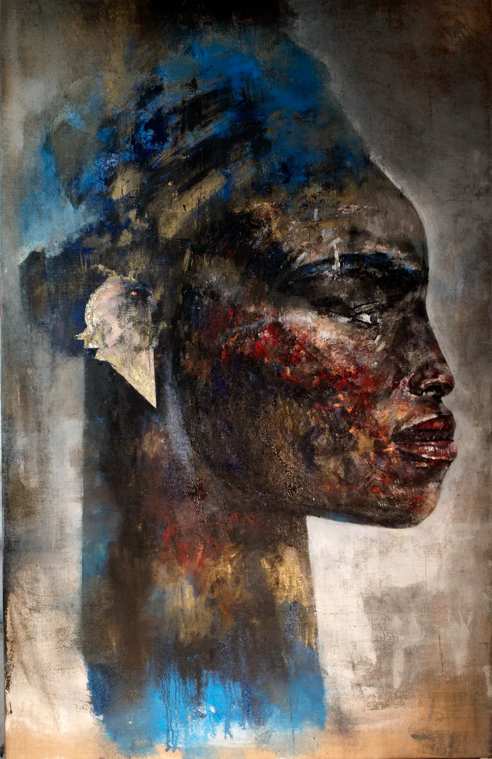 Francesco Santosuosso, Nera-tela140-x-100-mista-su-tela-santosuosso, 2010