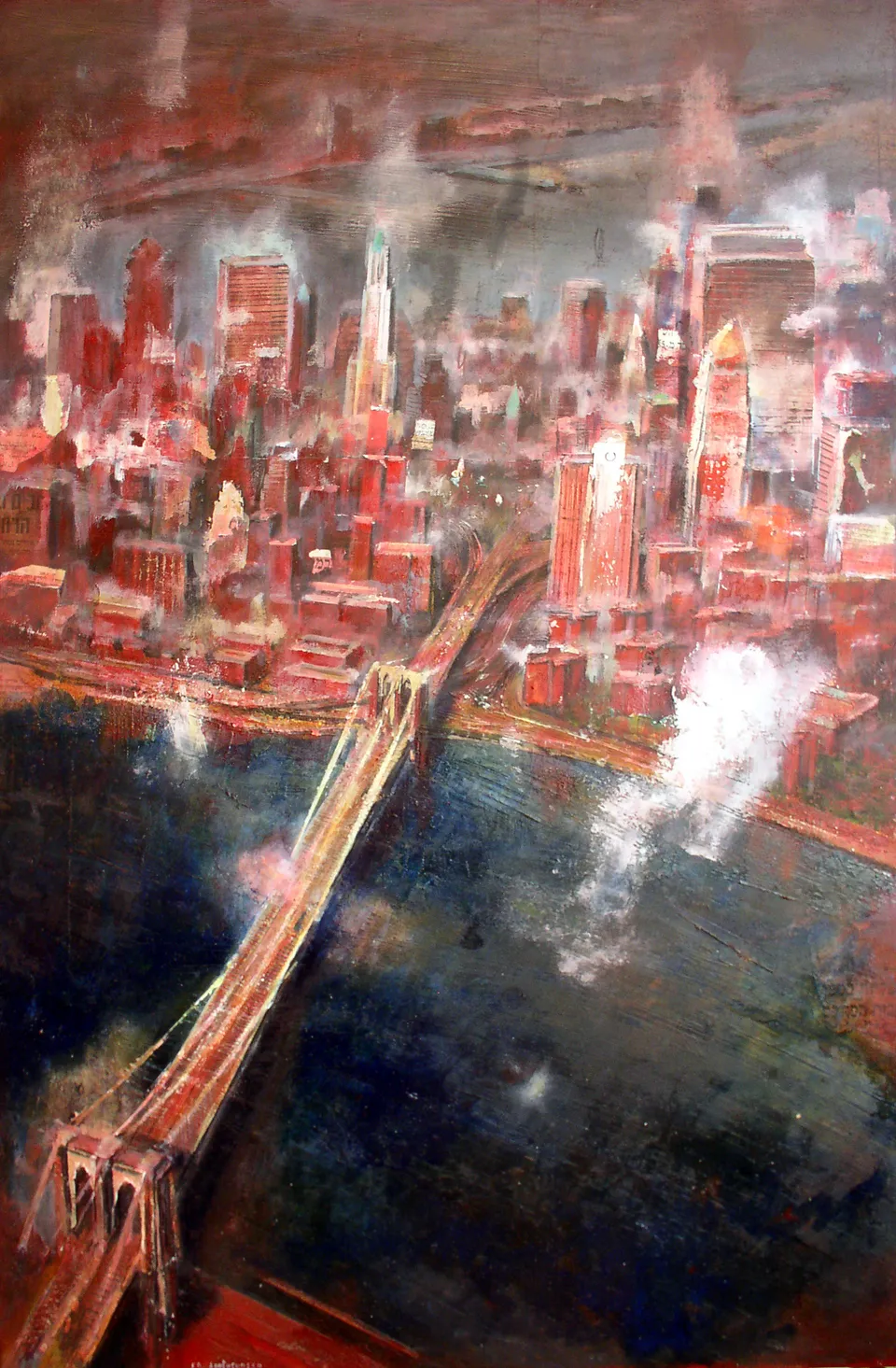 Francesco Santosuosso, New york, 2006, olio e acrilico su tela, 90×60 cm