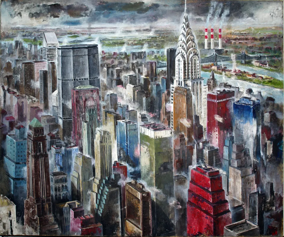 Francesco Santosuosso, New york mista su tavola, 2012, 90×120 cm