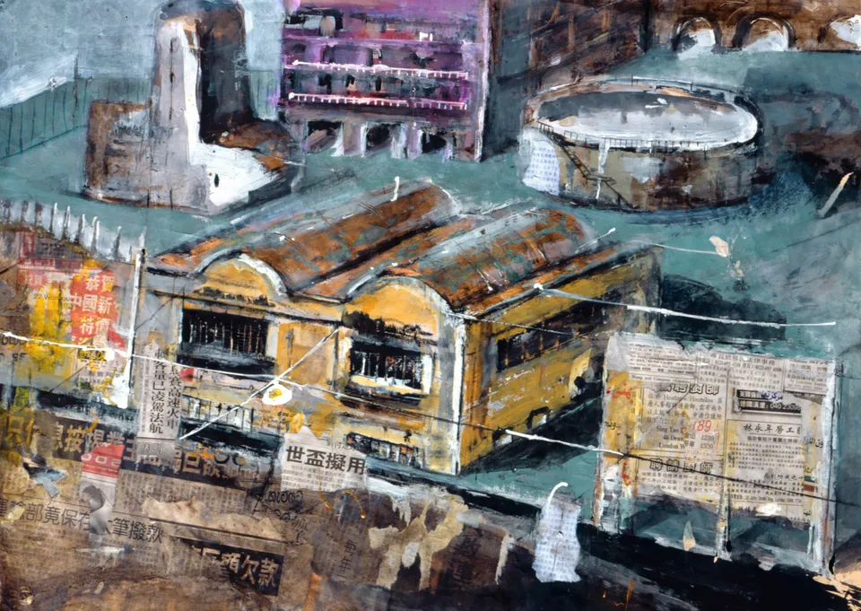 Francesco Santosuosso, Paolo sarpi chinatown, 2002, acrilico, 50×70 cm