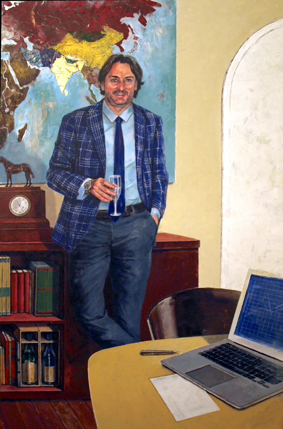 Francesco Santosuosso, Particolare 3 del dipinto P&P, 2021, olio e acrilico su tela, 150×200 cm