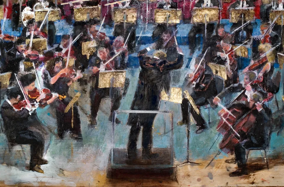 Francesco Santosuosso, Particolare 3 del dipinto PLAY FOR ME, 2016, olio e acrilici su legno, 60×100 cm