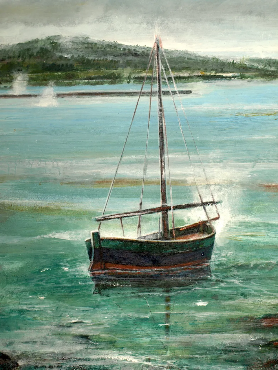 Francesco Santosuosso, Particolare del dipinto CORALLI, 2022, olio e acrilico su tela, 60×90 cm