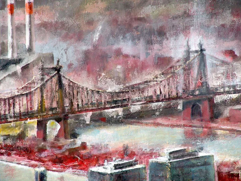 Francesco Santosuosso, Particolare dell' opera NEW YORK, 2005, olio e acrilico su tela, 200×300 cm