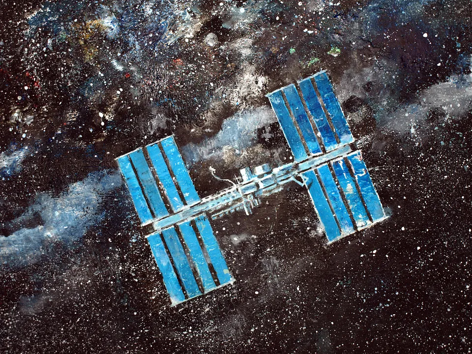 Francesco Santosuosso, Particolare stazione spaziale internazionale, 2023, 150×100 cm