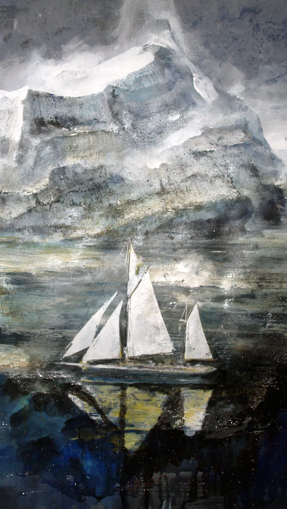 Francesco Santosuosso, Passaggio a nord ovest, olio su carta, 70×100 cm