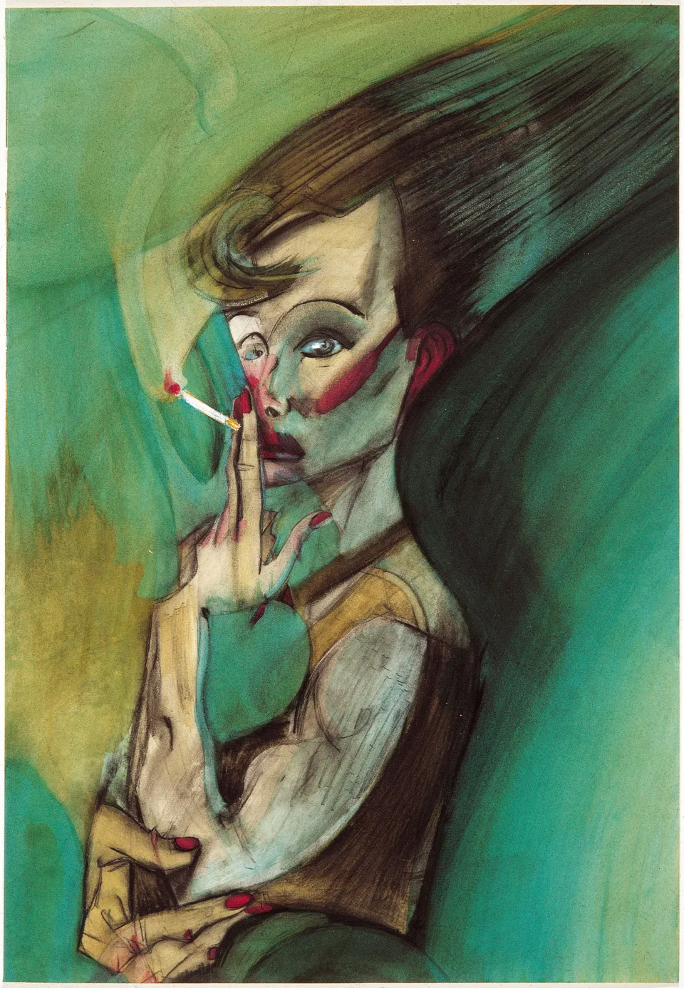 Francesco Santosuosso, Prozac, china, ecoline, acrilico, su carta