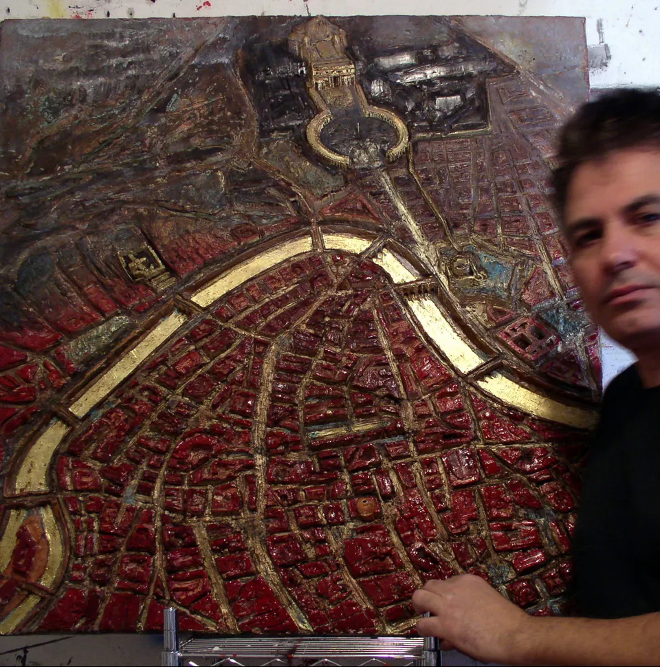 Francesco Santosuosso, Roma ConAutore, bassorilievo, 90×90 cm