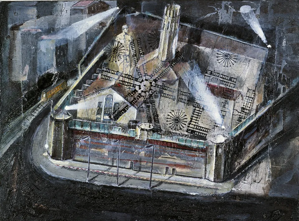 Francesco Santosuosso, San Vittore, 2000, tecnica mista su legno, 35×47 cm