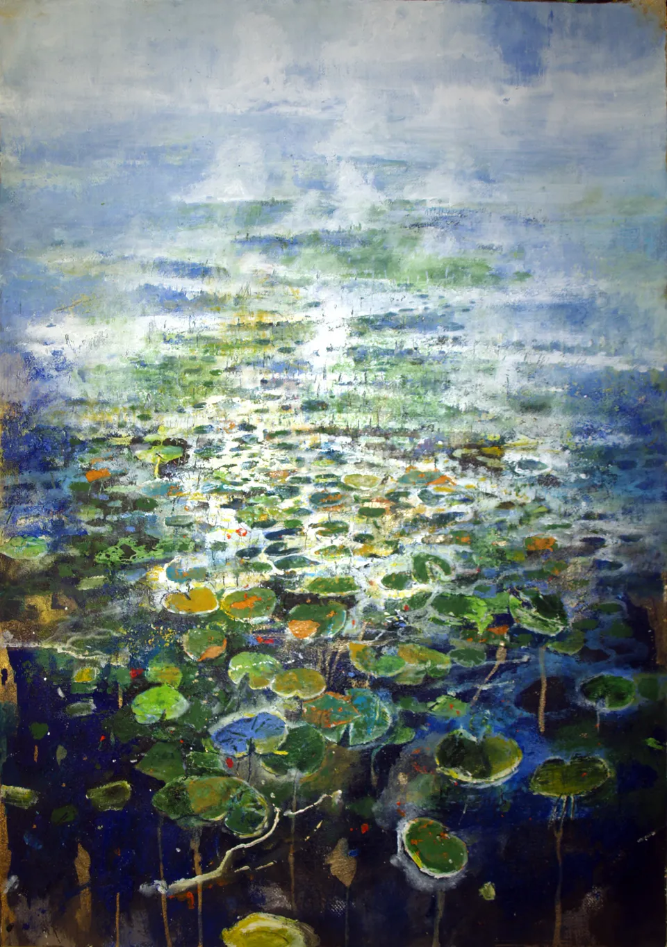 Francesco Santosuosso, Stagno su carta, 2016, 100×70 cm