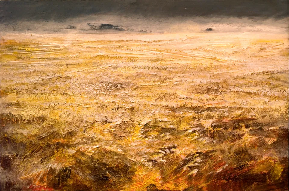 Francesco Santosuosso, Su tavola campo, 50×70 cm