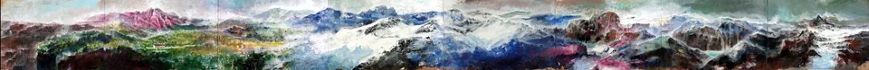 Francesco Santosuosso, Superpanorama, 2023, olio e acrilico su tavola