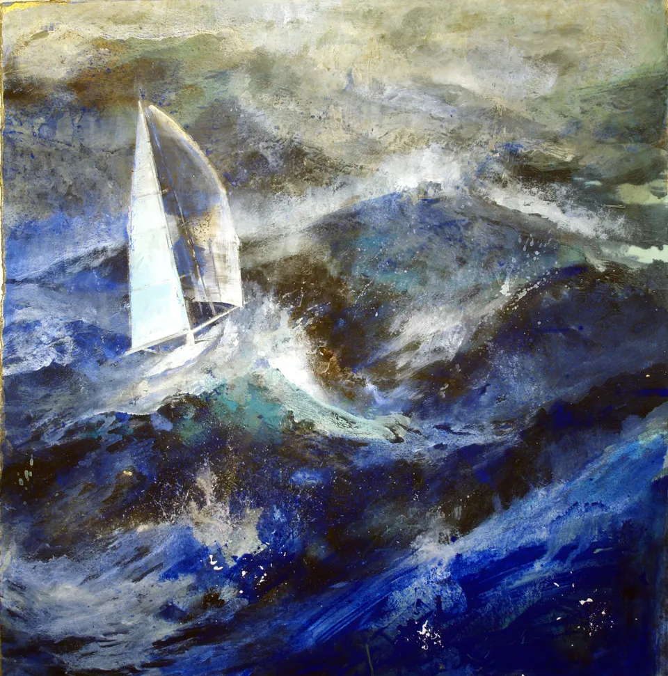 Francesco Santosuosso, Tempesta 1, 2016, acrilici su carta