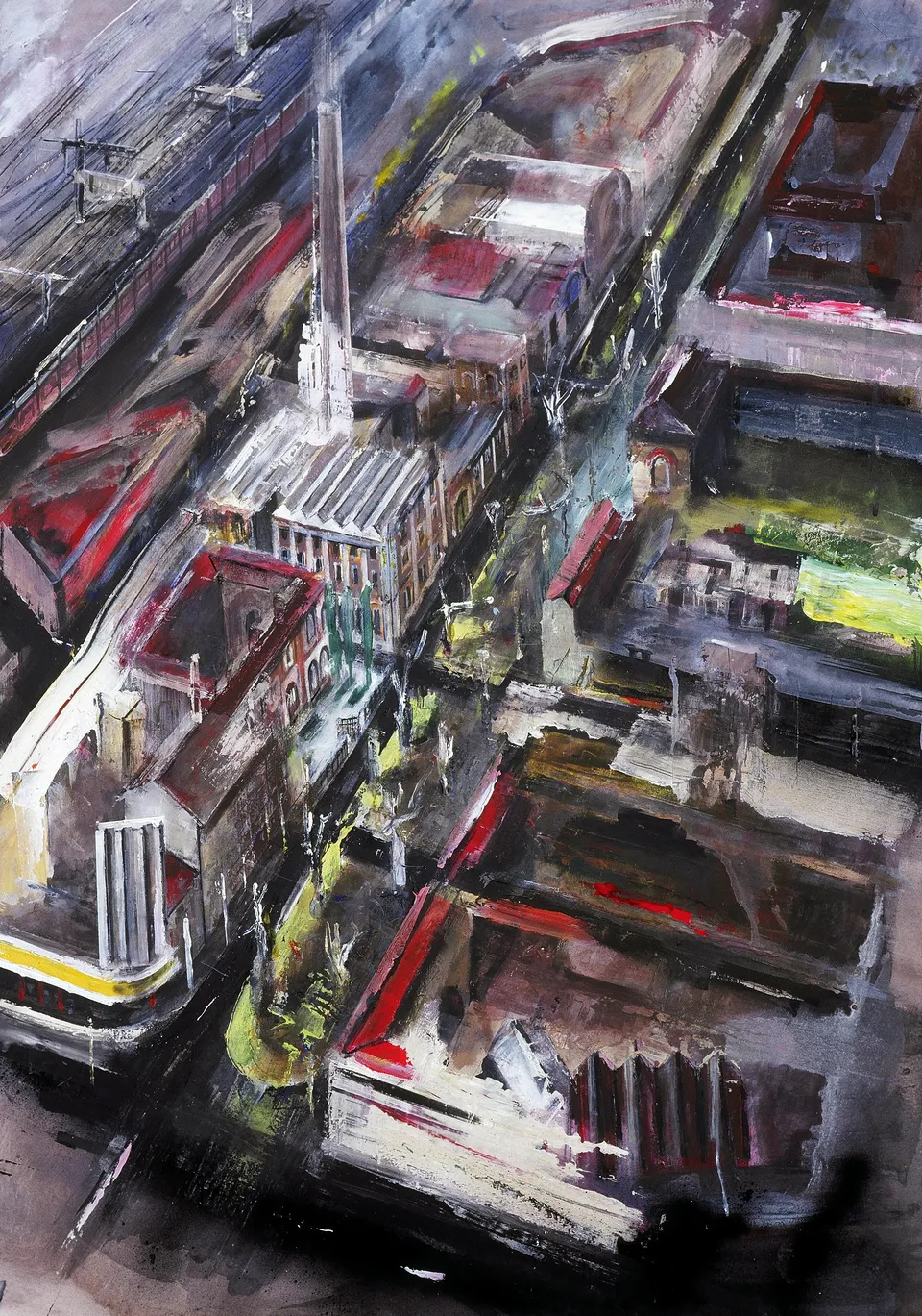 Francesco Santosuosso, Viale jenner, 2003, acrilico, 68×95 cm