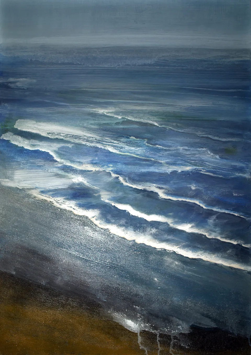 Francesco Santosuosso, Waterline, 2018, olio su tela, 100×70 cm